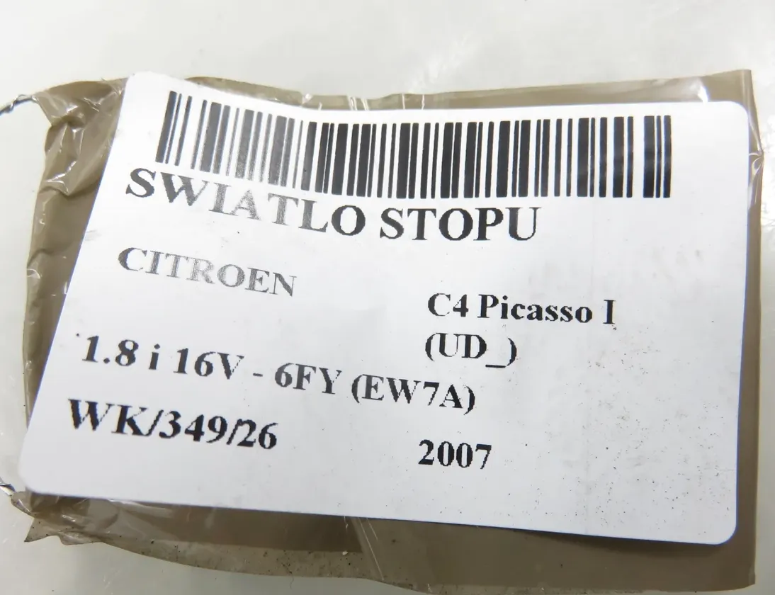 CITROËN C4 Picasso 1 generation (2006-2013) Světlo zadního krytu 9654435580 34842990