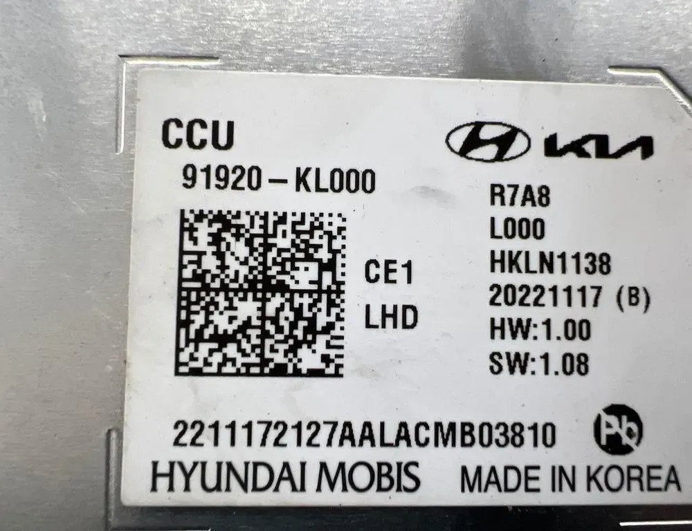 HYUNDAI Ioniq AE (2016-2023) Další řídící jednotky 91920KL000 34062750