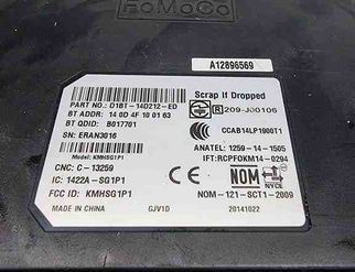 FORD Kuga 2 generation (2013-2020) Bluetooth ovládací jednotka D1BT14D212ED 32584697